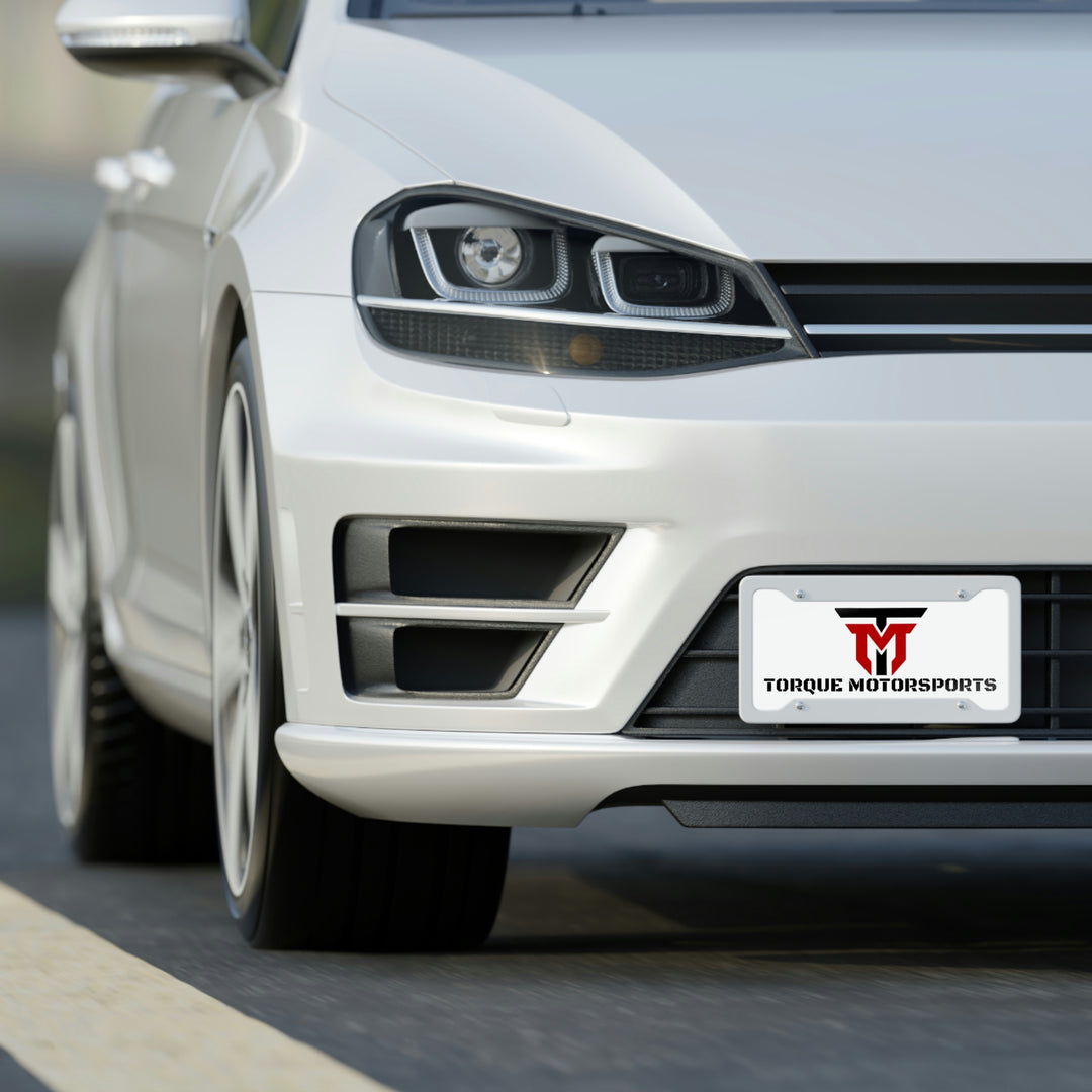 White Torque License Plate - Torque Supply Co