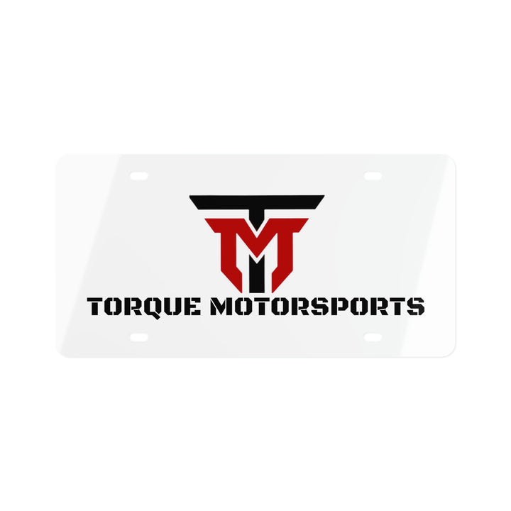 White Torque License Plate - Torque Supply Co